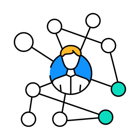 network connections icon color illustrationのイラスト素材