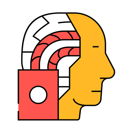 artificial intelligence robot icon color illustrationのイラスト素材