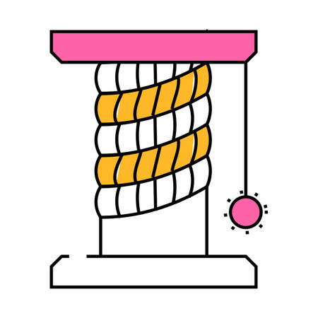 cat pet toy stand icon color illustrationのイラスト素材