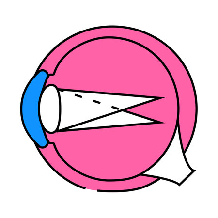 astigmatism ophthalmology icon color illustrationのイラスト素材