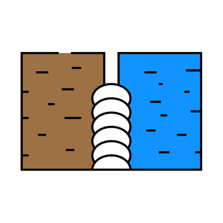 welding seam icon color illustrationのイラスト素材