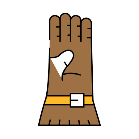 protective glove icon color illustrationのイラスト素材