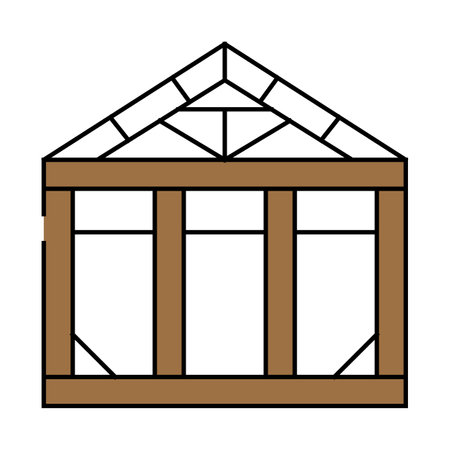 steel structure icon color illustrationのイラスト素材