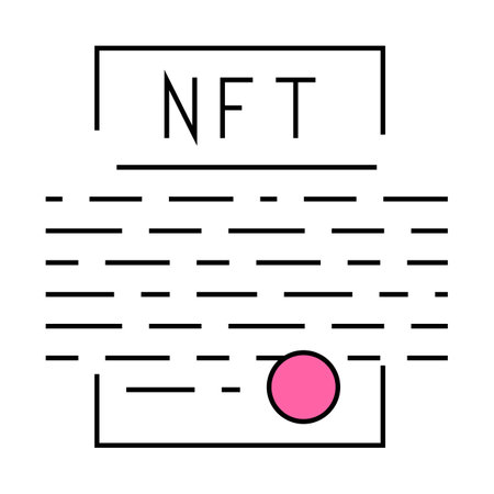 smart nft contract icon color illustrationのイラスト素材
