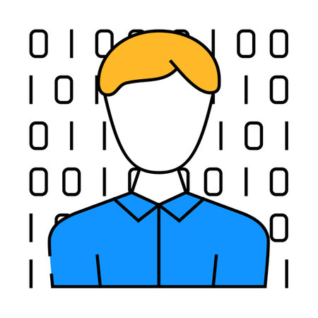 anonymous buyer icon color illustrationのイラスト素材