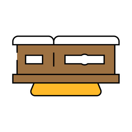 coffin on stand icon color illustrationのイラスト素材