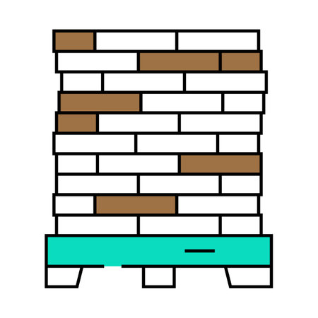 pallet peat icon color illustrationのイラスト素材