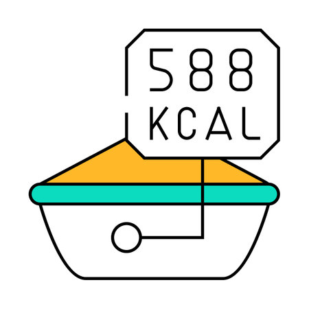 calorie content of peanut butter icon color illustrationのイラスト素材