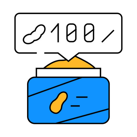natural product peanut butter container icon color illustrationのイラスト素材