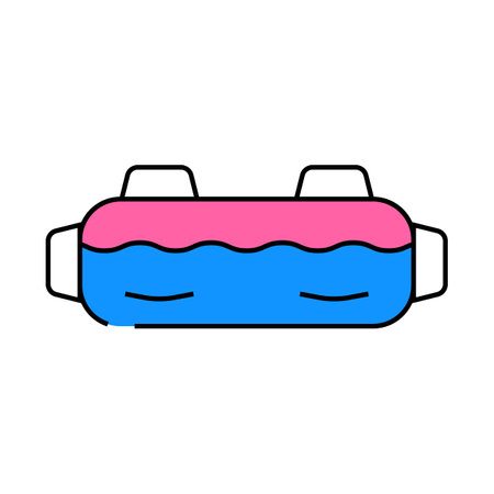 aqua bag gym equipment icon color illustrationのイラスト素材