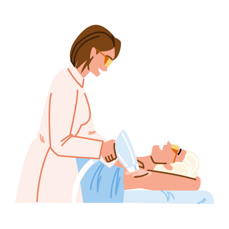 skin laser hair removal vectorのイラスト素材