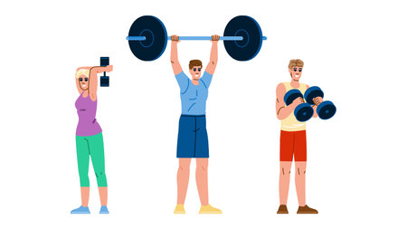 curl fitness exercises arm vectorのイラスト素材