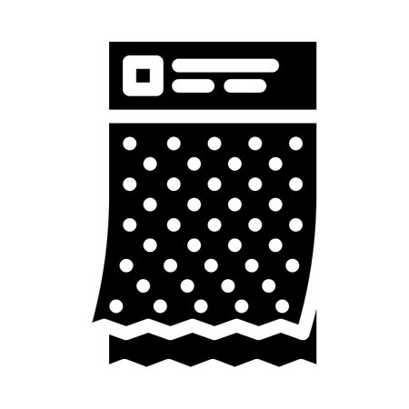 fabric swatches dressmaking fashion glyph icon vector illustrationのイラスト素材