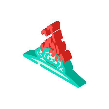 burning bush wildfire disaster isometric icon vector illustrationのイラスト素材