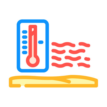heatwave natural phenomena color icon vector illustrationのイラスト素材