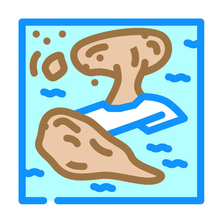 spill oil industry color icon vector illustrationのイラスト素材