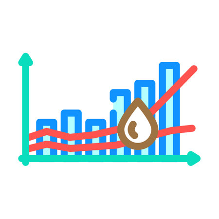 demand oil industry color icon vector illustrationのイラスト素材