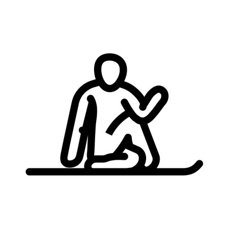 half lord fishes pose ardha matsyendrasana line icon vector illustrationのイラスト素材