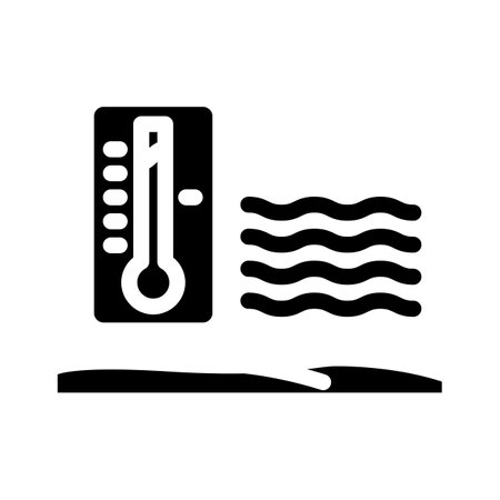 heatwave natural phenomena glyph icon vector illustrationのイラスト素材