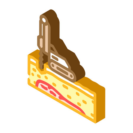 drilling geothermal energy isometric icon vector illustrationのイラスト素材