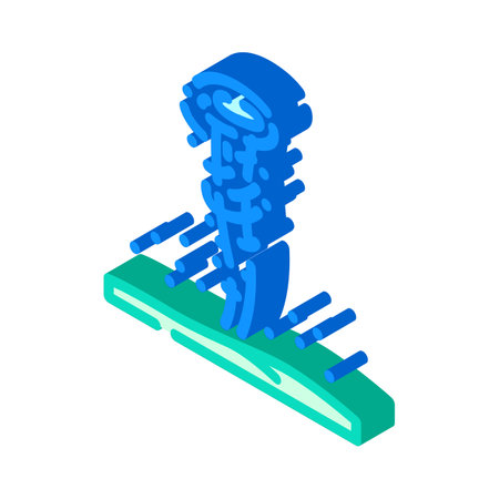 dust devil natural phenomena isometric icon vector illustrationのイラスト素材