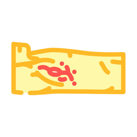 lymph node dissection surgery color icon vector illustrationのイラスト素材