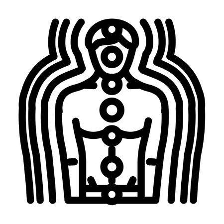 energy flow acupuncture line icon vector illustrationのイラスト素材