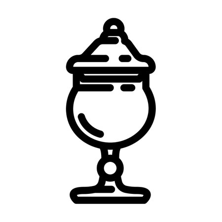 apothecary jar glass package line icon vector illustrationのイラスト素材