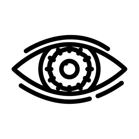 corneal transplant surgery line icon vector illustrationのイラスト素材