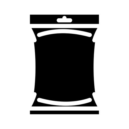 pouch plastic package glyph icon vector illustrationのイラスト素材