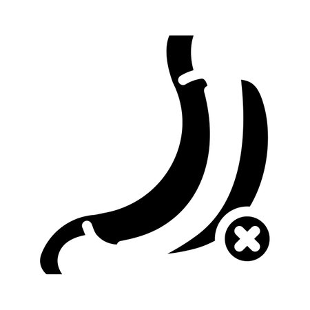 gastrectomy surgery glyph icon vector illustrationのイラスト素材