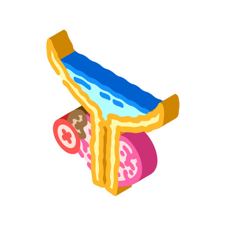 prostatectomy surgery isometric icon vector illustrationのイラスト素材