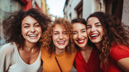 matching red lipstick smileの素材