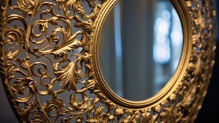 decorative gold filigree borderの素材