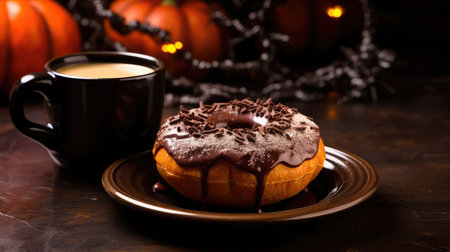 spooky halloween coffee donutsの素材