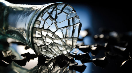 jagged broken glass bottleの素材