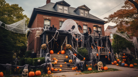 ghost halloween decorations houseの素材