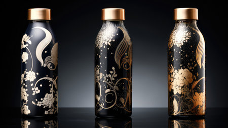 sophisticated juice bottle illustrationの素材