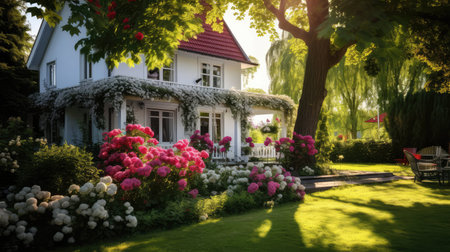 flowers house outdoorの素材