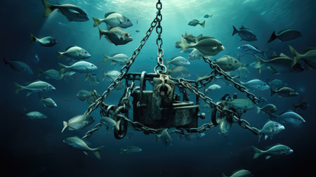 predators anchor under waterの素材