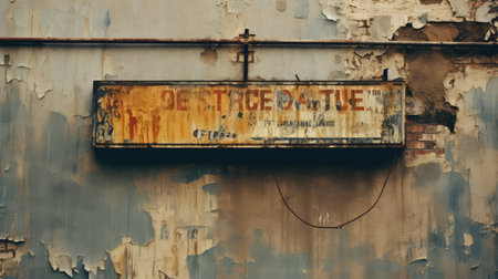 legible rusty metal signの素材