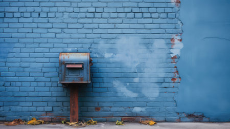 weathered blue mail boxの素材