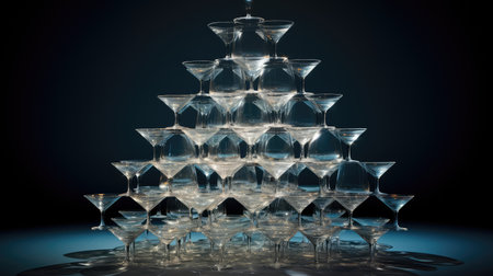 stack empty wine glassesの素材