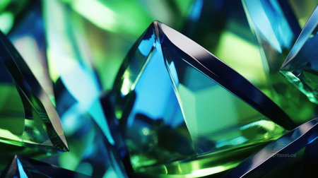 macro abstract background green and blueの素材