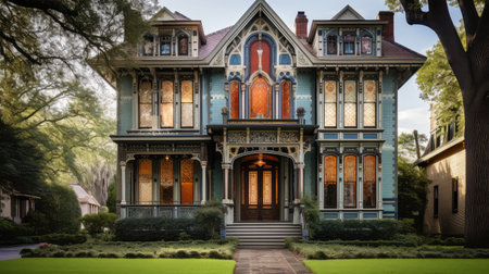 stained old paint houseの素材