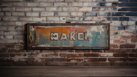 retro distressed metal signの素材