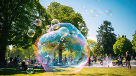 iridescent soap waterの素材