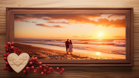 embrace happy valentines day woodの素材