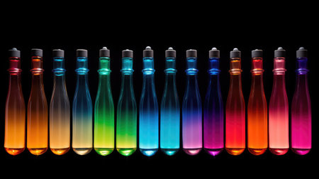 vibrant dropper bottle flat layの素材