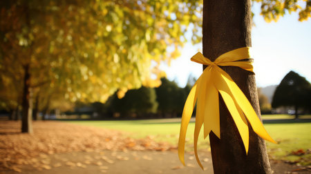 hope gold awareness ribbonの素材